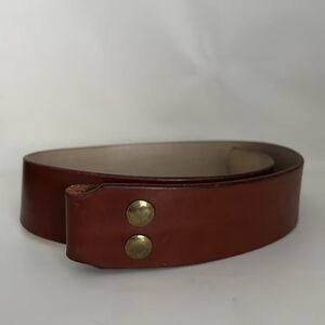K-Products Leather Belt Strap Snap On Mens Size 48 Brown Replacement Pre-Owned